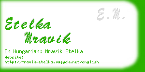 etelka mravik business card